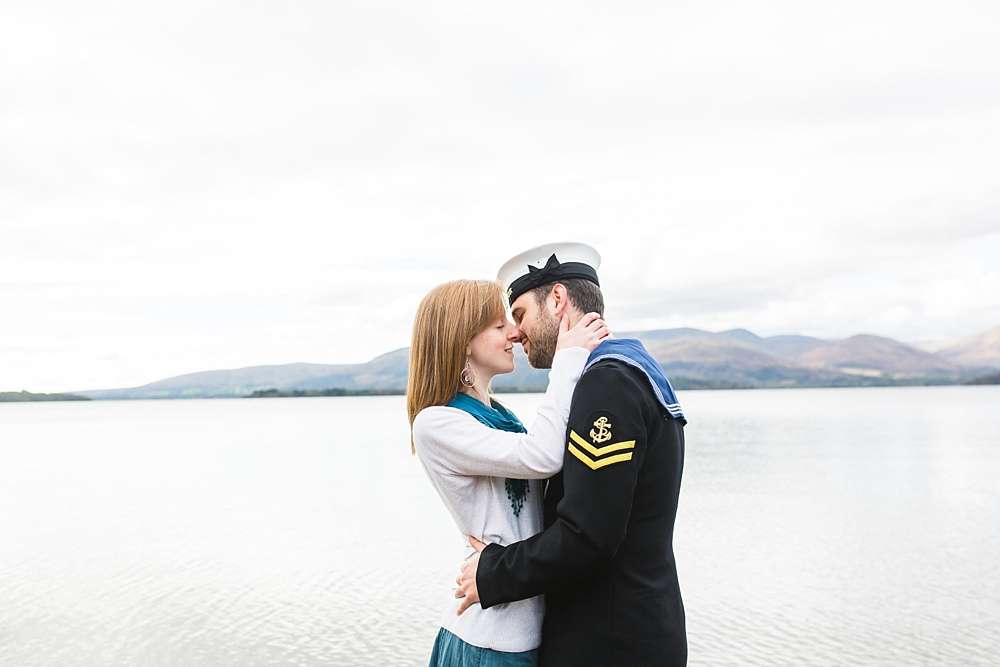 Engagement photo shoot up in Blamaha loch lomond