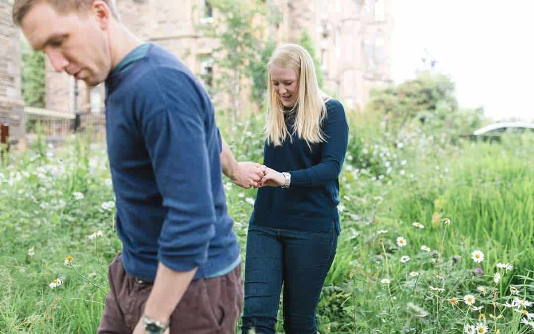 Engagement shoot at Glasgow Uni