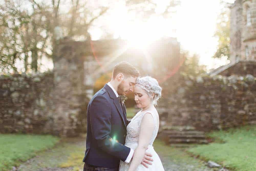 sunny winter wedding at Rowallan Castle