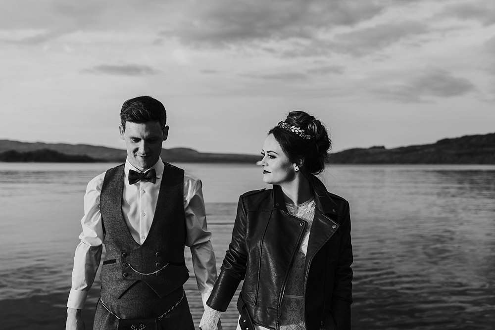 Black and white wedding photography