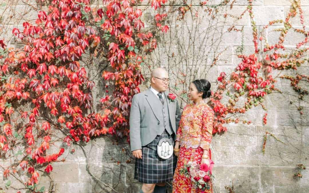Susan and Yue’s sunny Chinese wedding at Pollok House in Glasgow