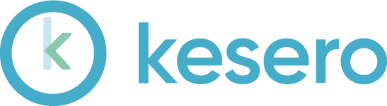 Logo with a lowercase k in white and light green on the left, followed by the word kessel in a slim, lowercase font. The background is a solid light blue.